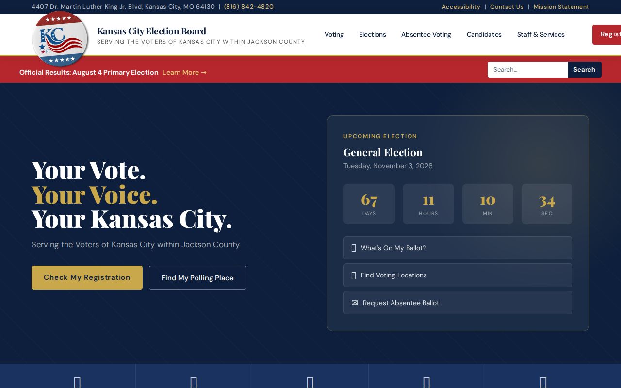 Kansas City residents directory Election Board voter lookup