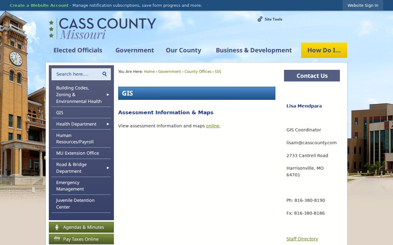 Kansas City ZIP code directory Cass County GIS route for edge addresses